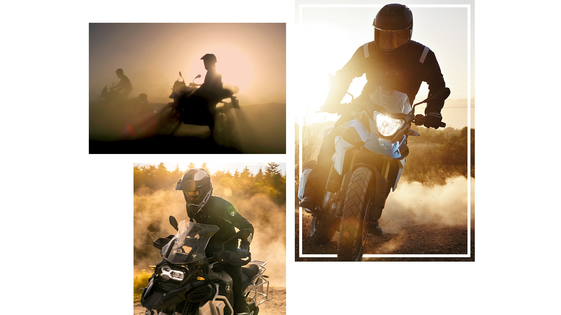 Коллаж с изображением моделей BMW Motorrad GS
