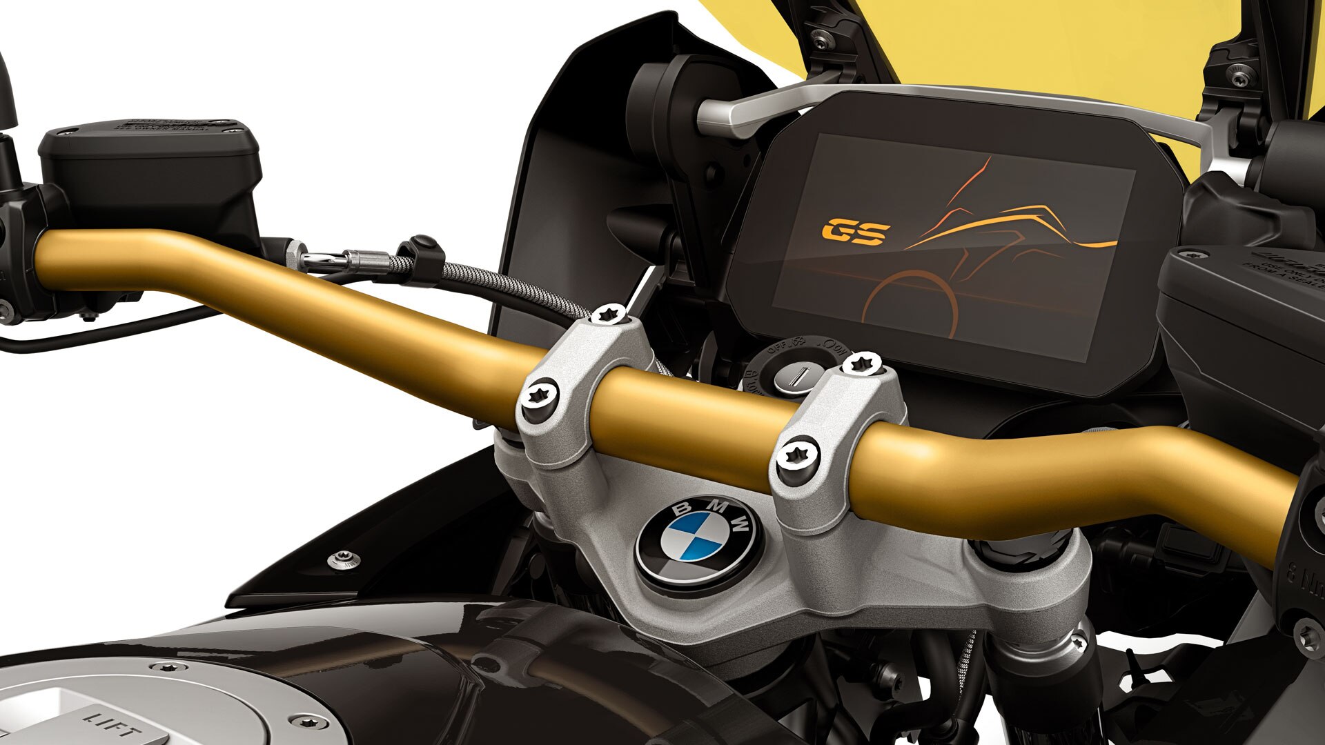 Руль золотистого цвета – еще одна яркая деталь для вашего GS.