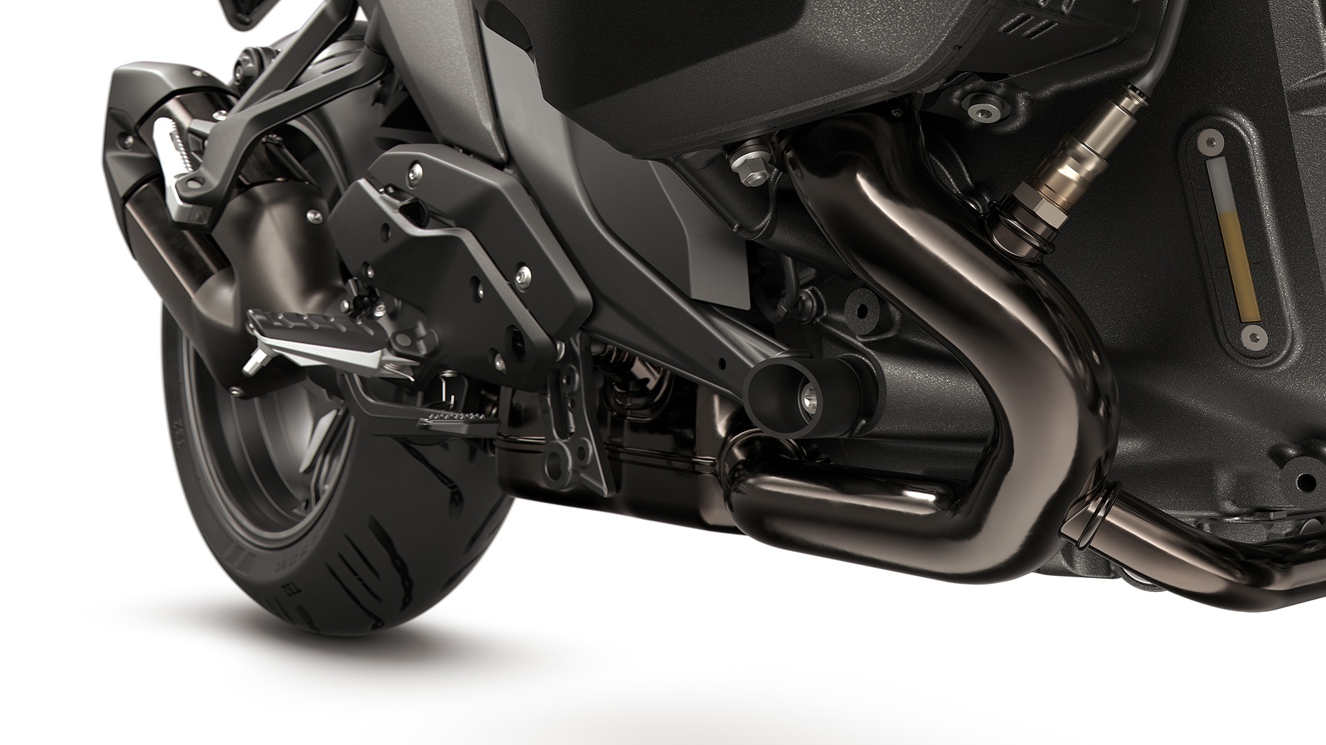 Система выпуска отработавших газов с темным хромированием на модели R 1300 R от BMW Motorrad