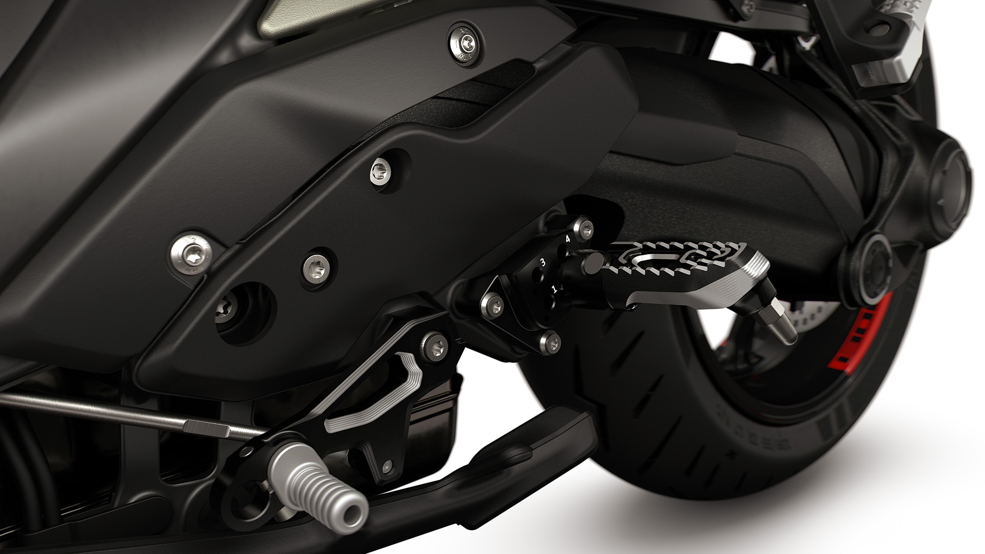 Регулируемая система упоров для ног водителя на модели R 1300 RS от BMW Motorrad